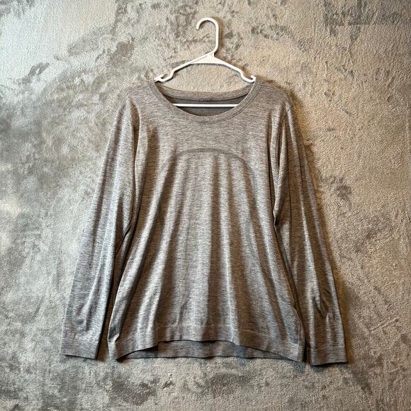 Lululemon Swiftly Relaxed Long Sleeve Slate Grey Shirt Women’s Size 10 - Picture 1 of 6